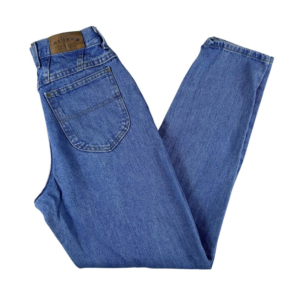 Vtg Riders Jeans Womens 8 Medium Wash High Rise Mom Tapered USA 90s Union Made